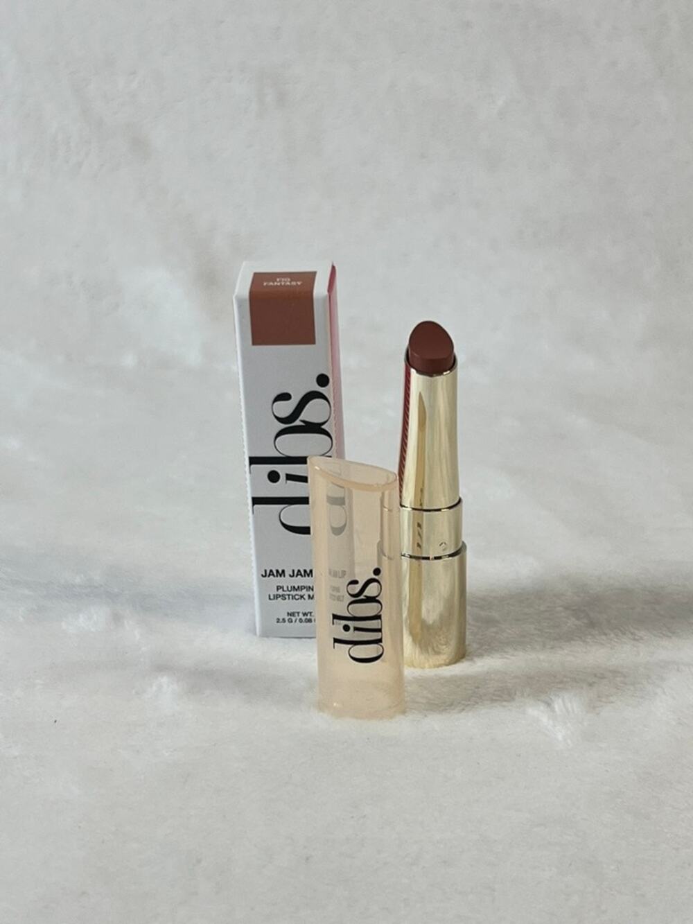 DIBS Beauty Jam Jam Lip Plumping Lipstick Melt Fig Fantasy Caramel Nude NIB
